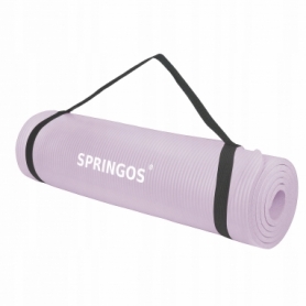 Коврик для йоги (йога-мат) Springos NBR YG0038, фиолетовый - Фото №4