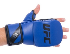 Перчатки гибридные для единоборств ММА PU UFC Contender UHK-69147 синие, 8 oz - Фото №2