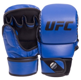 Перчатки гибридные для единоборств ММА PU UFC Contender UHK-69147 синие, 8 oz - Фото №7