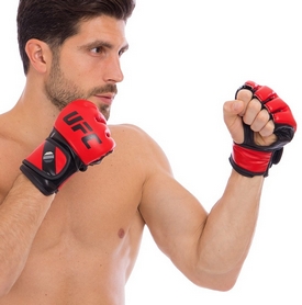 Перчатки для смешанных единоборств MMA PU UFC Contender UHK-69108 красные, 5 oz - Фото №5