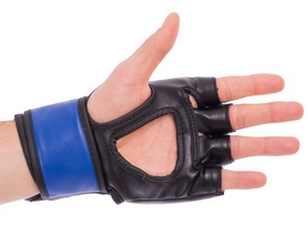 Перчатки для смешанных единоборств MMA PU UFC Contender UHK-69141 синие, 5 oz - Фото №3