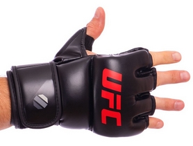 Перчатки для смешанных единоборств MMA PU UFC Contender UHK-69153 черные, 7 oz - Фото №2