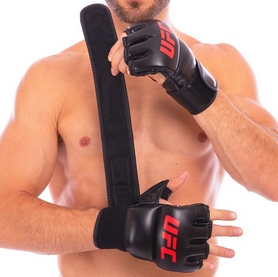 Перчатки для смешанных единоборств MMA PU UFC Contender UHK-69153 черные, 7 oz - Фото №5