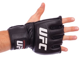 Перчатки для смешанных единоборств MMA кожаные UFC Pro UHK-69908 черные - Фото №2