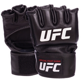 Перчатки для смешанных единоборств MMA кожаные UFC Pro UHK-69908 черные - Фото №5