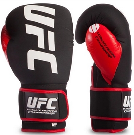 Перчатки боксерские PU на липучке UFC Ultimate Kombat красные - Фото №2
