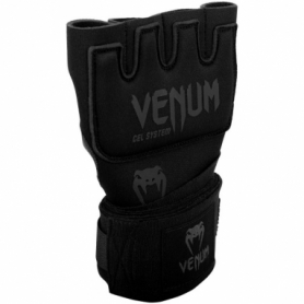 Бинт-перчатки гелевые Venum Kontact Gel Glowe Wraps, черные - Фото №2