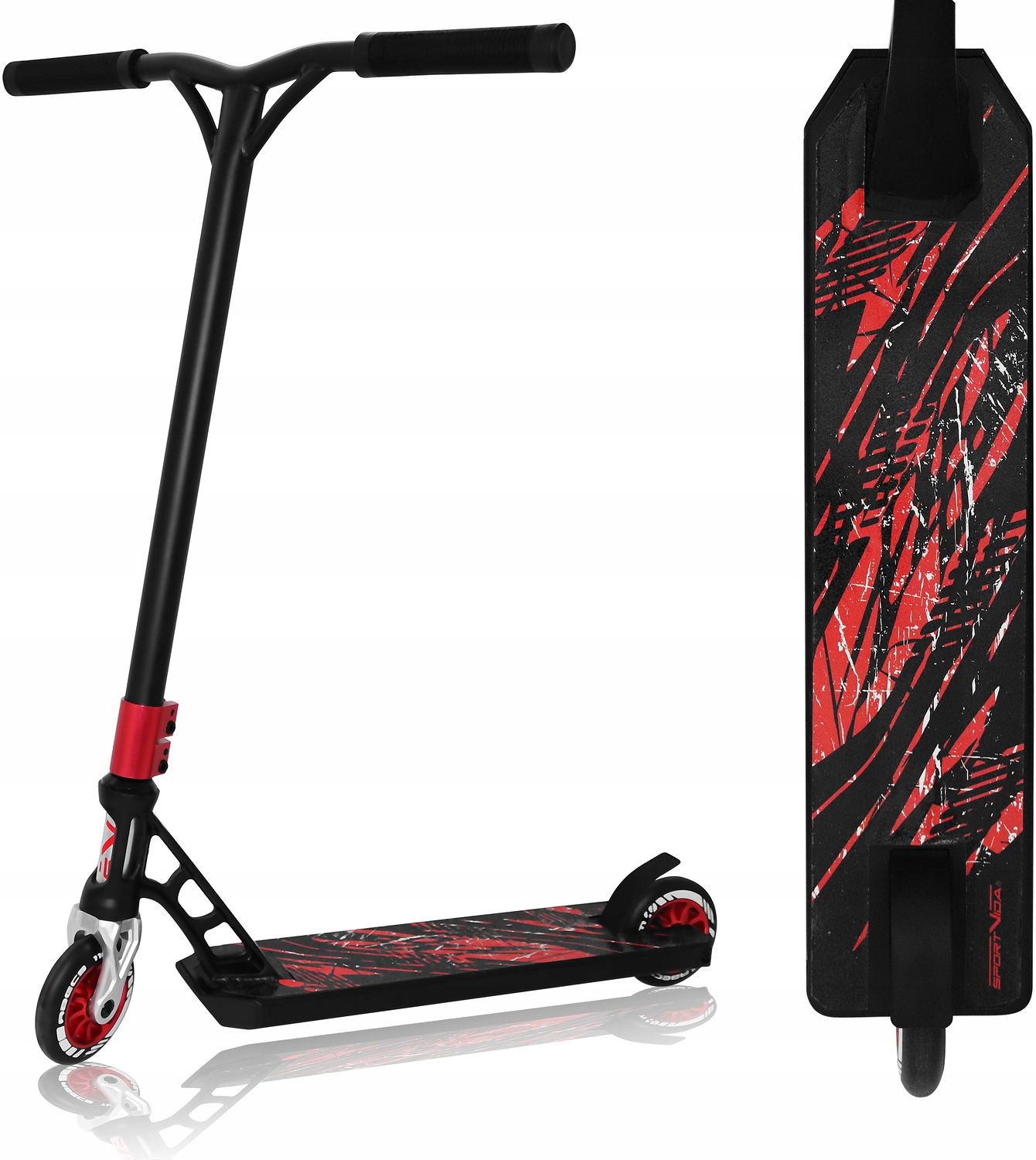 

Самокат трюковый SportVida Stunt 110 Pro Black/Red (SV-WO0018), Красный