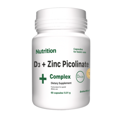Комплекс витаминов и минералов EntherMeal D3 + Zinc Picolinate Complex+, 60 капсул (ABPR89)