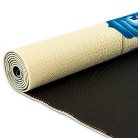 Килимок для йоги (йога-мат) джутовий двошаровий Record (FI-7157-1) - Мандала Чакри, 3мм - Фото №5