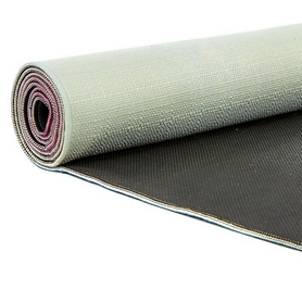 Коврик для йоги (йога-мат) джутовый двухслойный Record (FI-7157-4) - Розовый Лотос, 3мм - Фото №3