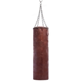 Чехол боксерского мешка цилиндрический с цепью Vintage (F-0245) - коричневый, h-100см - Фото №2