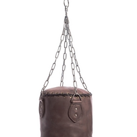Чехол боксерского мешка цилиндрический с цепью Vintage (F-0246) - темно-коричневый, h-100см - Фото №3