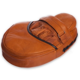 Лапы прямые кожаные Vintage Coaching Pads, коричневые - Фото №2