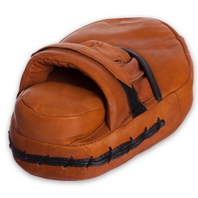 Лапы прямые кожаные Vintage Coaching Pads, коричневые - Фото №3