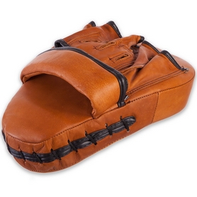 Лапы изогнутые кожаные Vintage Coaching Pads, коричневые - Фото №3
