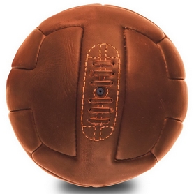Мяч футбольный кожаный Vintage (F-0248) - коричневый, №5 - Фото №2