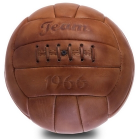М'яч футбольний шкіряний Vintage, 18 панелей (F-0253) - коричневий, №5 - Фото №3
