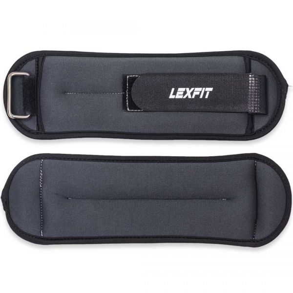 

Утяжелители LEXFIT (LKW-1222-0,5), 2 шт по 0,5 кг, Черный