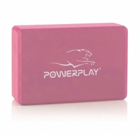 Блок для йоги Yoga Brick PowerPlay (4006), розовый
