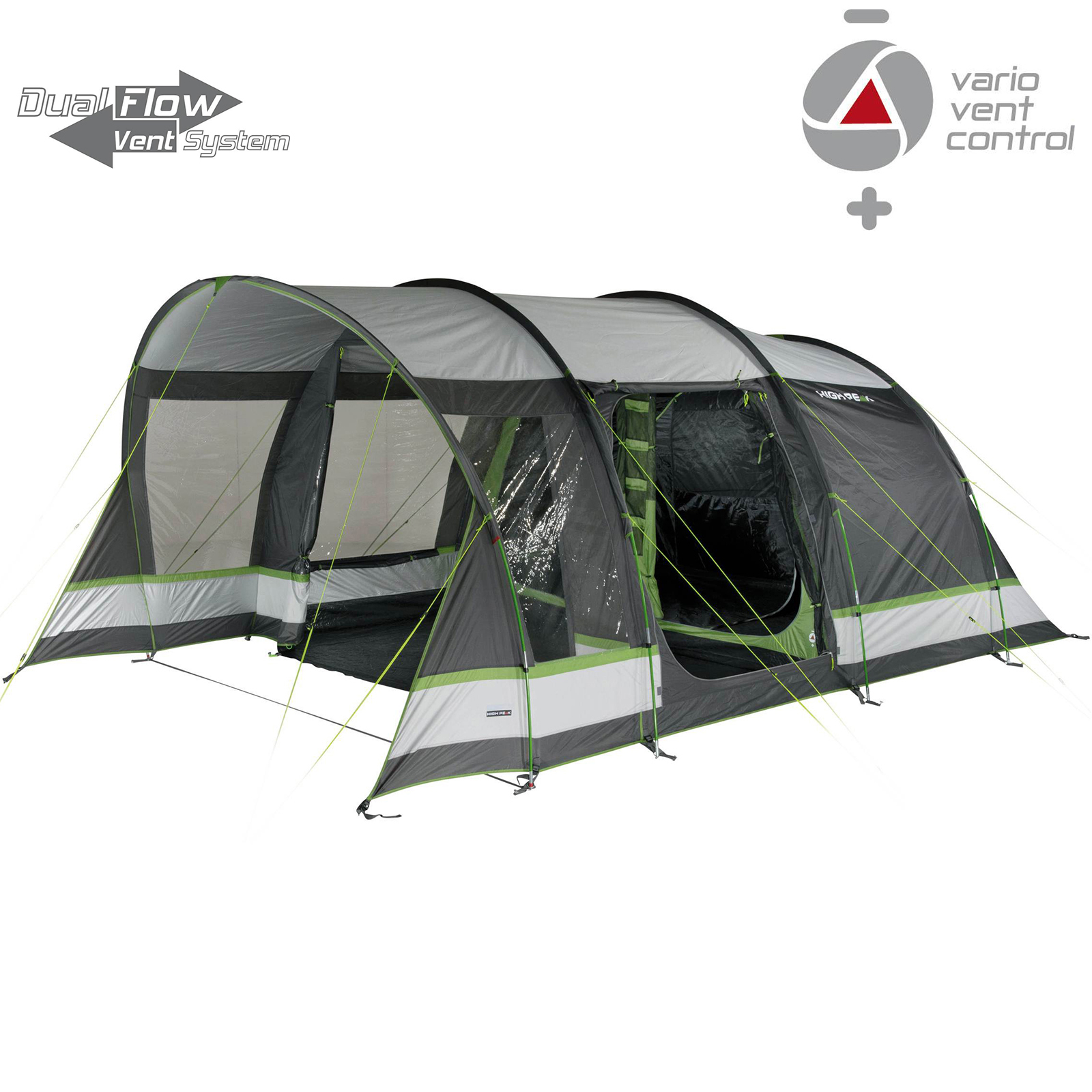 

Палатка пятиместная High Peak Garda 5.0 Light (11823) (SN928662), Light grey/dark grey/green