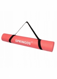 Килимок для йоги та фітнесу Springos YG0036, червоний - Фото №3