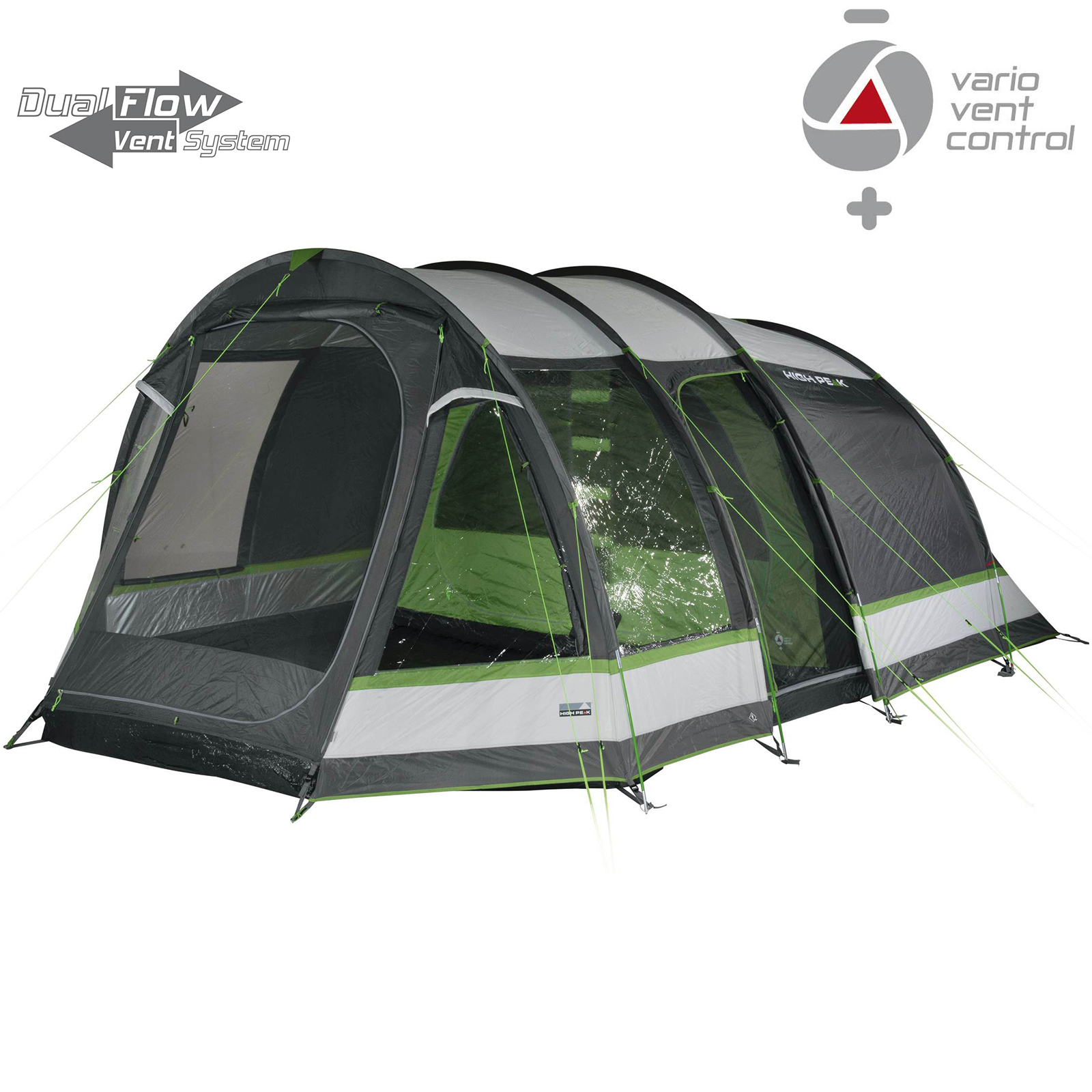 

Палатка шестиместная High Peak Bozen 6.0 Light (11837) (SN928667), Light grey/dark grey/green