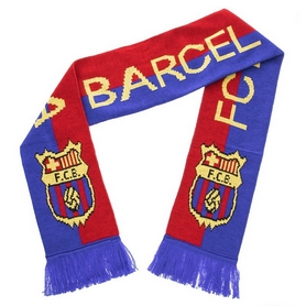Шарф зимний для болельщиков двусторонний Soccer Barselona FB-6026, сине-бордовый - Фото №2