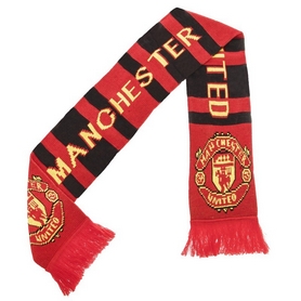 Шарф зимний для болельщиков двусторонний Soccer Manchester United FB-3028, красный - Фото №2