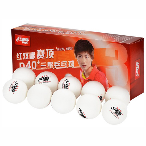 

Мячи для настольного тенниса DHS Cell-Free Dual 40+ мм CD40A 3*, 10 шт, White;белый