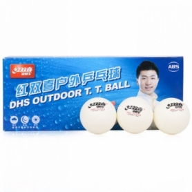 Мячи для настольного тенниса DHS Cell-Free Dual Outdoor 40+ мм 0D40, 10 шт