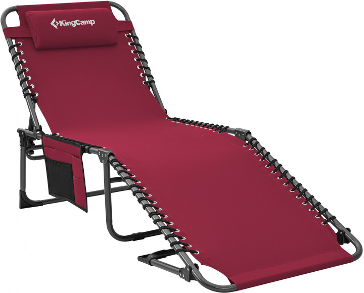 

Раскладушка-шезлонг KingCamp Classic Adjustable Cot бордовая (KC2019), Бордовый