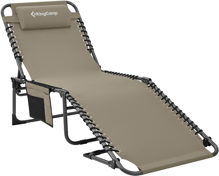 

Раскладушка-шезлонг KingCamp Classic Adjustable Cot бежевая (KC2019), Бордовый