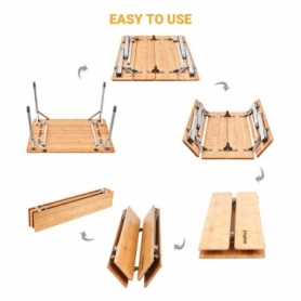 Стол складной 4-Folding Bamboo Table L KingCamp KC2006 - Фото №6