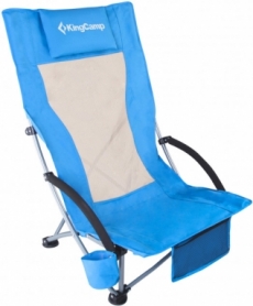 Кресло складное High backed beach chai blue KingCamp KC1901