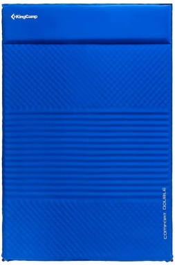 Коврик самонадувающийся Comfort Double Blue KingCamp KM3084, 67х35 см