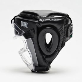Шлем боксерский с маской Leone Plastic Pad Black - Фото №5