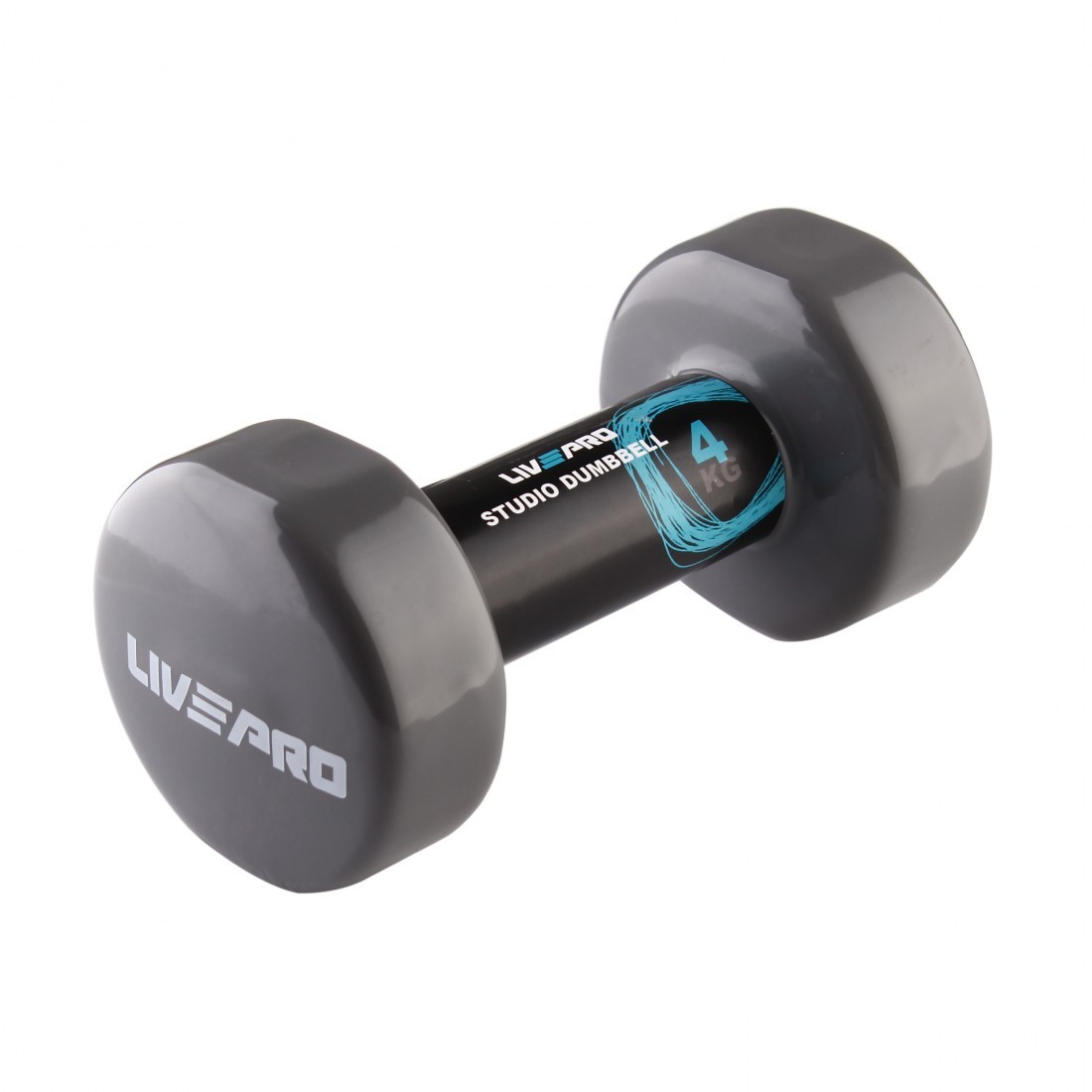 

Гантель виниловая LivePro Studio Dumbbell LP8076-4, 4 кг, Серый