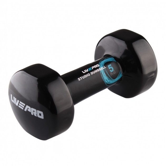 

Гантель виниловая LivePro Studio Dumbbell LP8076-5, 5кг, Черный