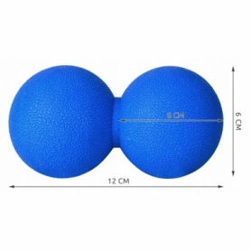 М'яч масажний подвійний Springos Lacrosse Double Ball синій, 6x12 см (FA0024) - Фото №7