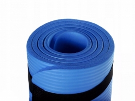 Коврик (мат) для йоги и фитнеса SportСraft NBR синий, 183х61х1 см (ES0006) - Фото №3