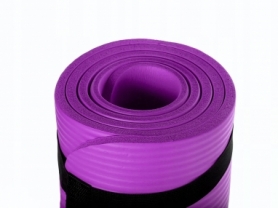 Коврик (мат) для йоги и фитнеса SportСraft NBR фиолетовый, 183х61х1 см (ES0007) - Фото №3