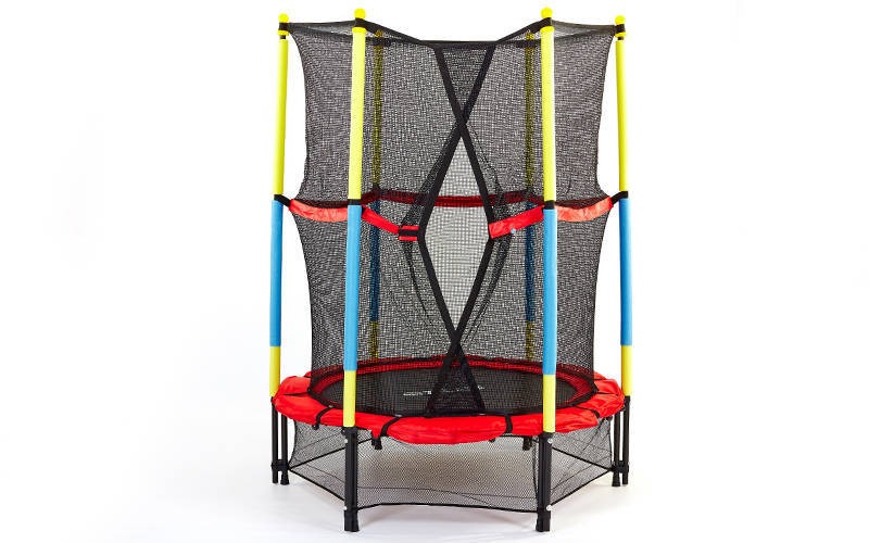 

Батут с защитной сеткой Techsport,  (TX-7105, Красный