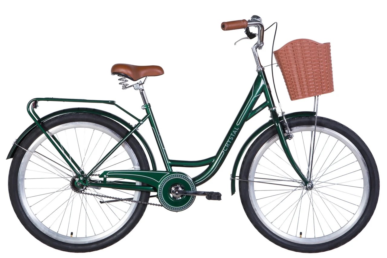 Велосипед городской Dorozhnik Crystal 26" зеленый, рама - 17" (OPS-D-26-139)