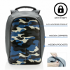 Рюкзак антизлодій міської XD Design Bobby Compact Camouflage Blue, 11 л (P705.655) - Фото №7