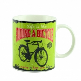 Чашка керамическая G.Wurm "Велосипед" зеленая, 320 мл(10018526-1)