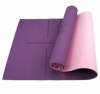 Коврик (мат) для йоги и фитнеса SportСraft TPE розовый, 183х61х0,6 см (ES0025)