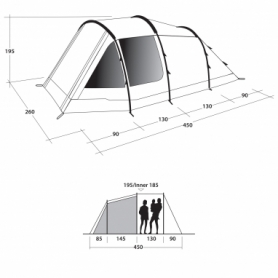 Палатка четырехместная Outwell Dash 4 Blue (928731) - Фото №2