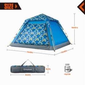 Палатка четырехместная KingCamp Positano Palmblue (KT3099) - Фото №2