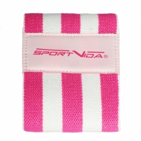 Резинка для фитнеса тканевая SportVida Hip Band розовая, S (SV-HK0254) - Фото №5